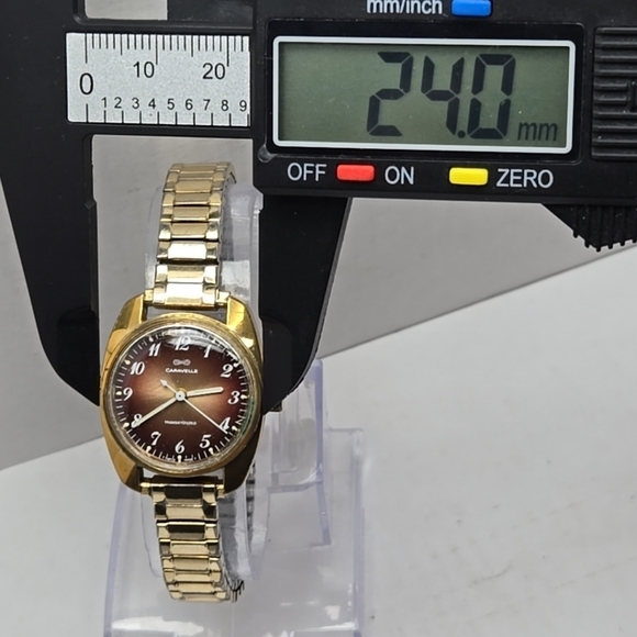 Womens Vintage Caravelle By Bulova Electronic Watch Gold Tone New Battery
